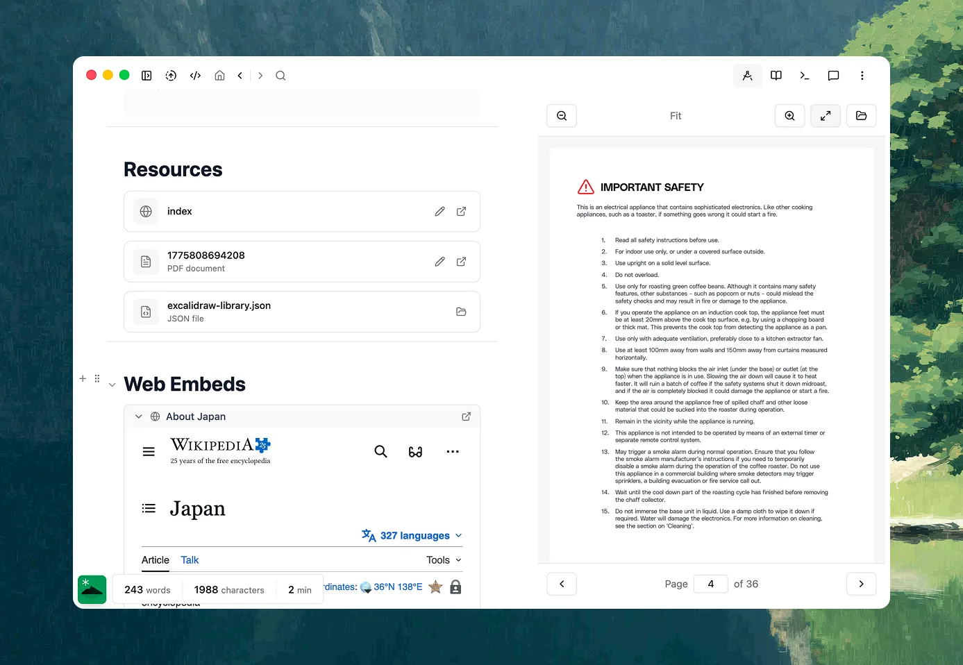 Imported documents converted to markdown in Hillnote