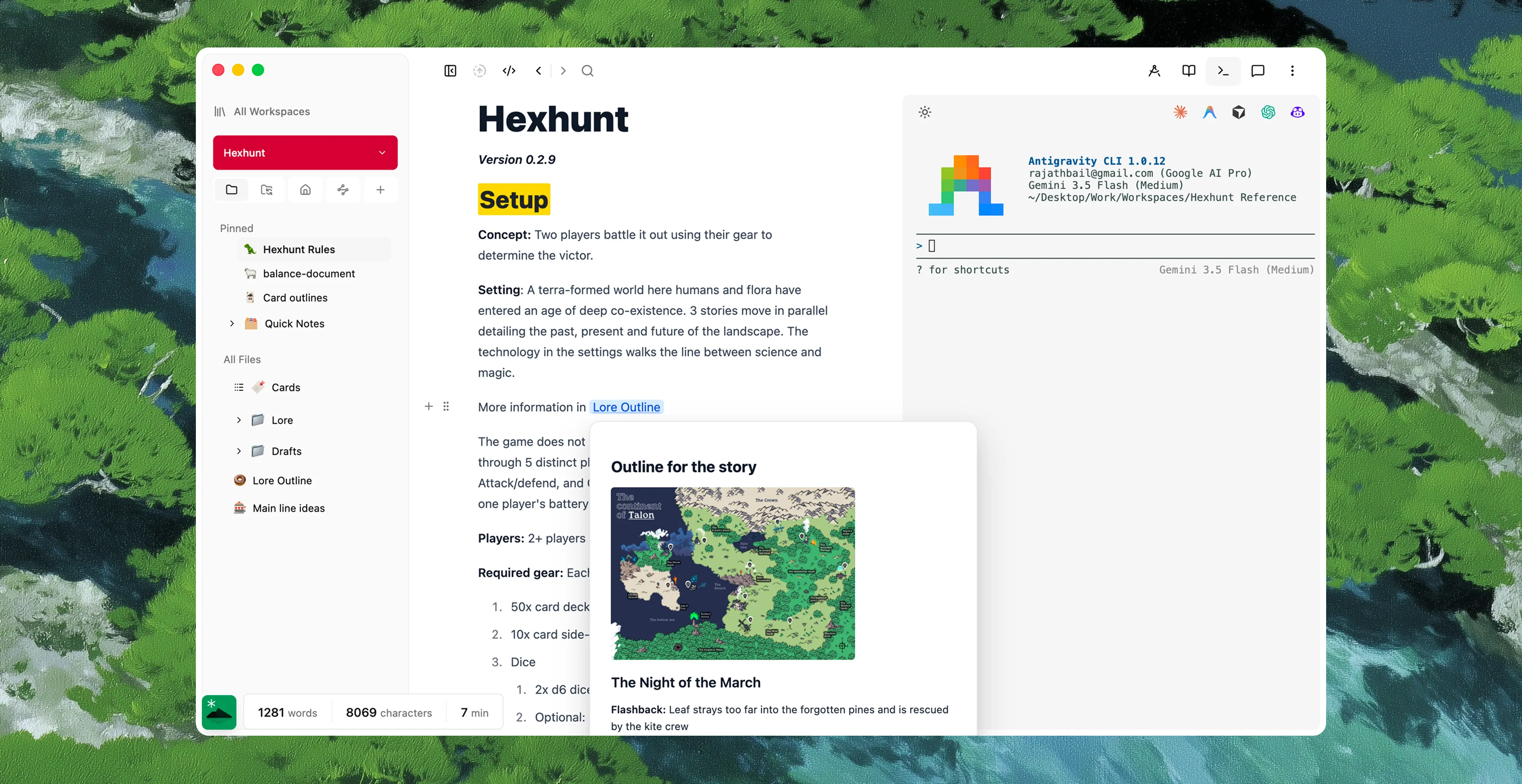 A Hillnote knowledge base