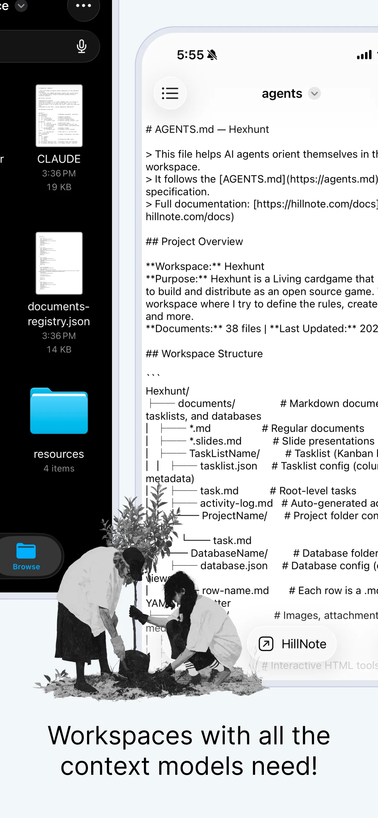 A workspace with AGENTS.md context for models