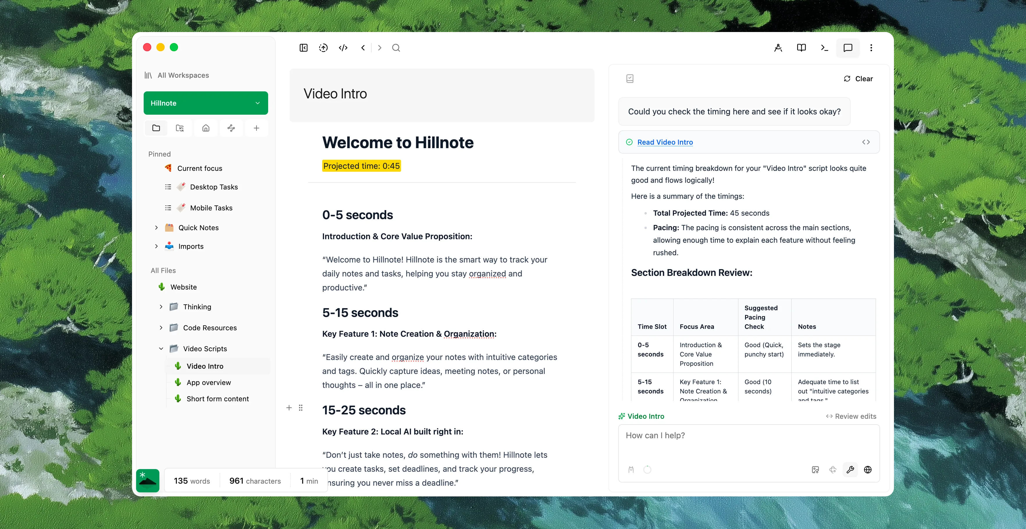 Thinking in Hillnote